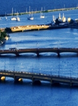 Vista das pontes que ligam o Bairro de São José ao Bairro do Recife